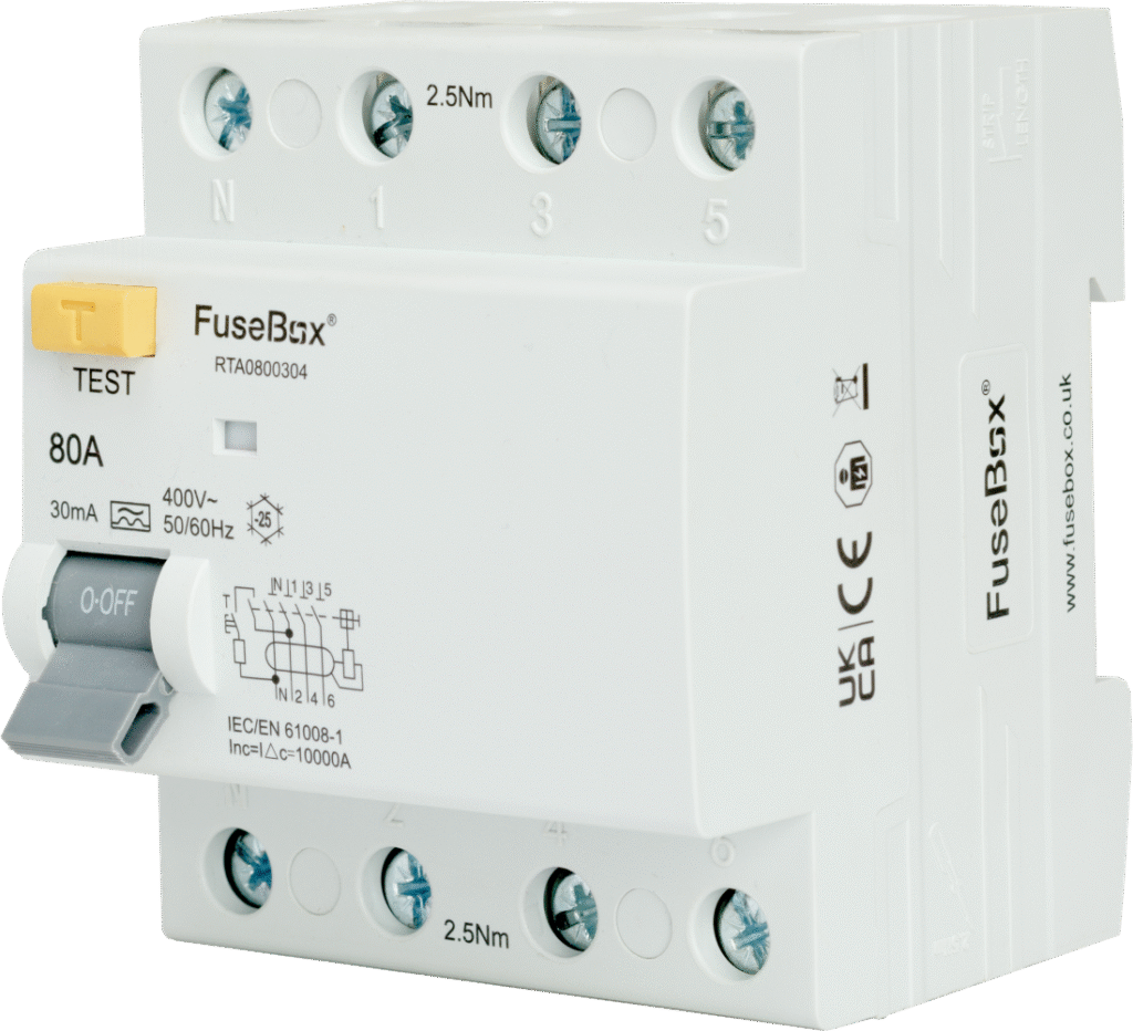 Fusebox RTA0800304 80A 4 Pole 30mA Type A RCD