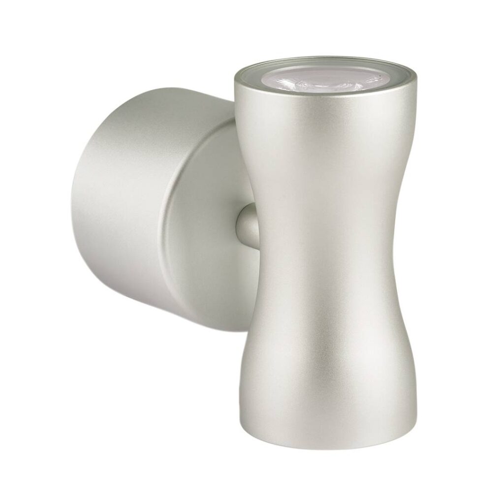 Contemprorary Collingwood WL070 Silver Wall Light 3000K IP65