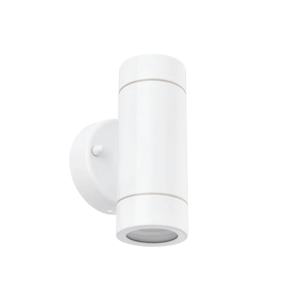 Saxby 75439 Palin Gloss White IP44 2 x GU10 Wall Light 2 Saxby 75439 Gloss White GU10 Wall Light 2