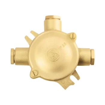 Wiska 1152-3xZ14 IP56 HNA Brass Junction Box - 12-14.5mm