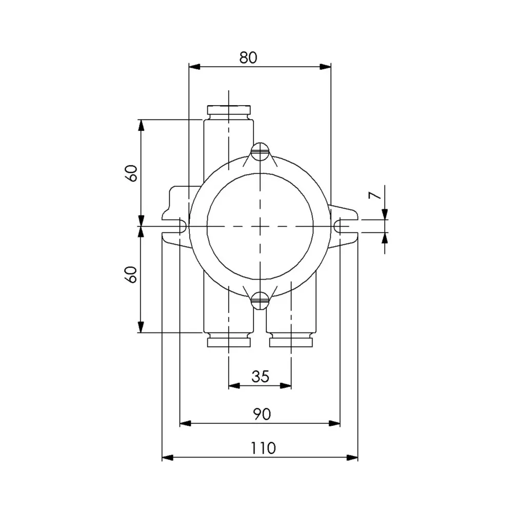 Wiska 1154-3xZ14 IP56 HNA Brass Junction Box - 12-14.5mm 2 Wiska 1154-3xZ14 IP56 HNA Brass Junction Box - 12-14.5mm 2