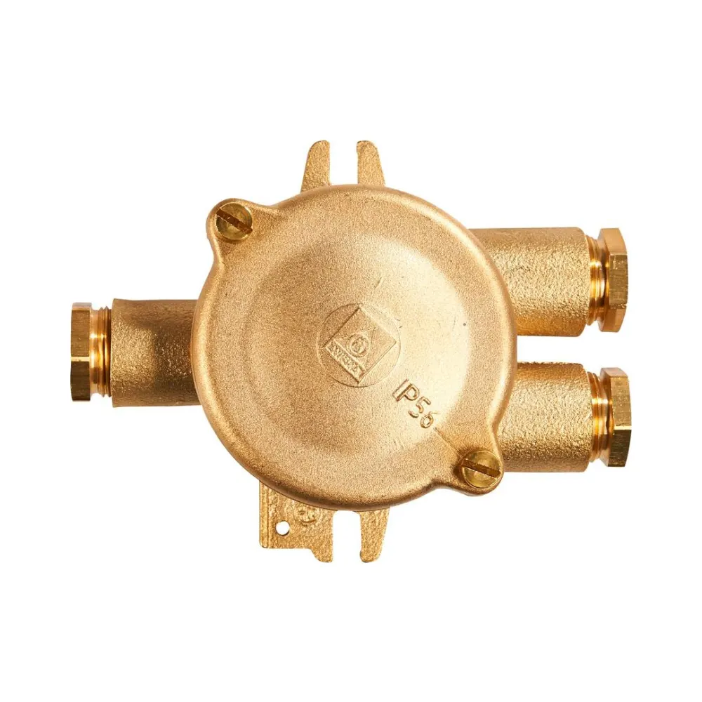 Wiska 1156-3xZ14 IP56 HNA Brass Junction Box - 12-14.5mm 1 Wiska 1156-3xZ14 IP56 HNA Brass Junction Box - 12-14.5mm