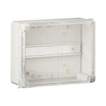 Wiska 6886LHG - CLWIB4/DR Junction Box with Clear Lid and DIN Rail - IP65 - 230 x 180 x 88mm
