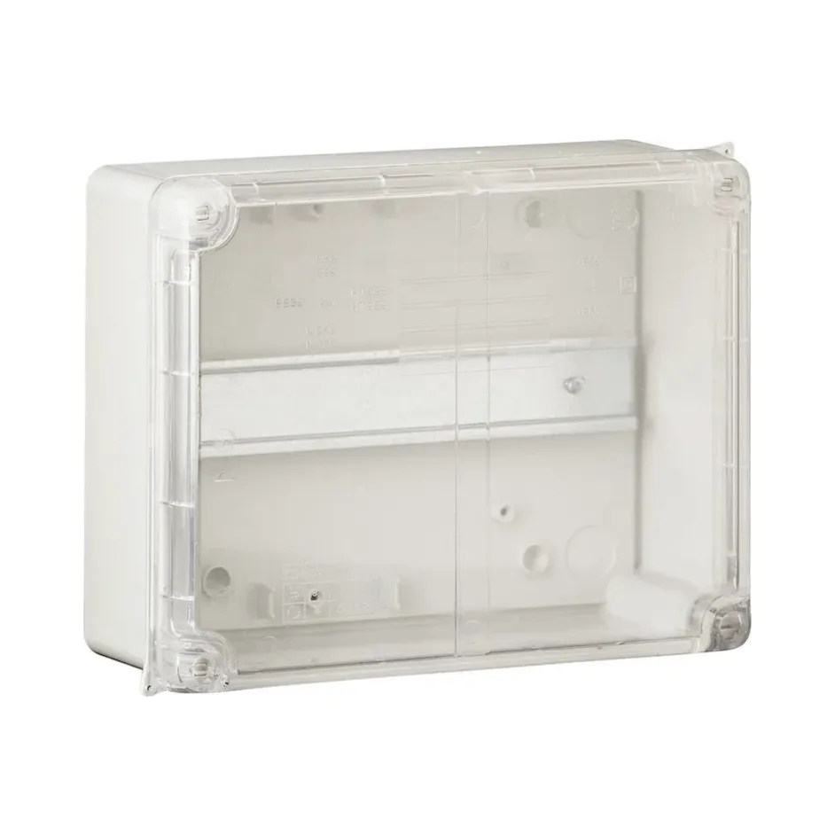 Wiska 6886LHG - CLWIB4/DR Junction Box with Clear Lid and DIN Rail - IP65 - 230 x 180 x 88mm 1 Wiska 6886LHG - CLWIB4/DR Junction Box with Clear Lid and DIN Rail - IP65 - 230 x 180 x 88mm