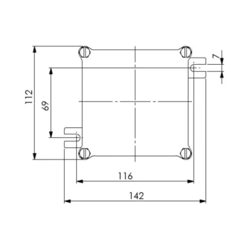 Wiska 693 IP56 Brass Junction Box - 142x112x77mm 2