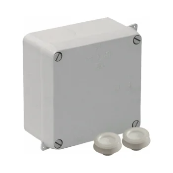 Wiska 815CLIXX WIB 1 With CLIXX M20 x2 IP65 Grey Junction Box 110 x 110 x 60mm