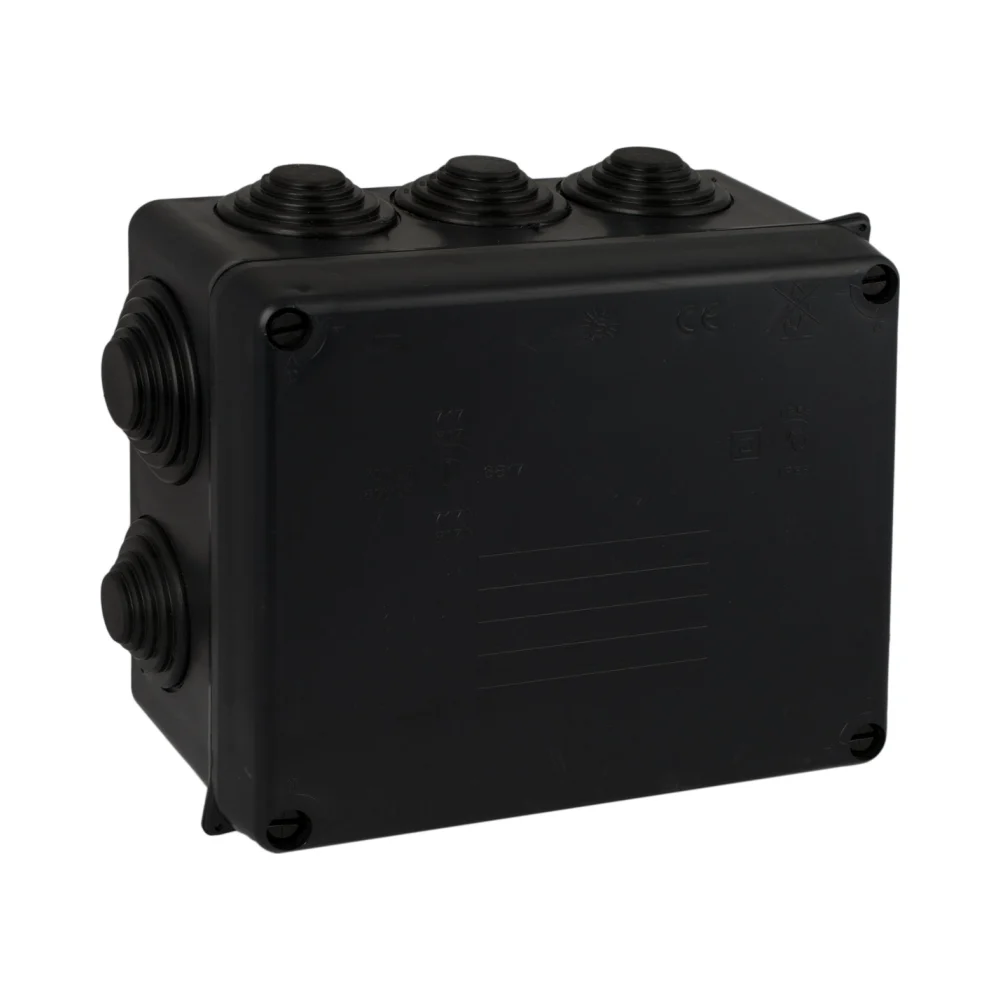 Wiska WIB 3/E Black IP55 Enclosure With M32/M40 Cones 165 x 145 x 84mm 1 Wiska WIB 3/E Black IP55 Enclosure With M32/M40 Cones 165 x 145 x 84mm