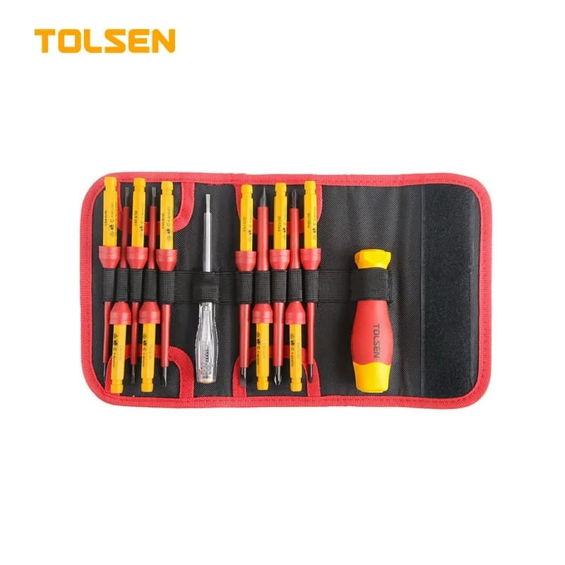 Tolson Screwdriver Racking Tolsen V33212 12 Piece Insulated Changeable Screwdriver Set