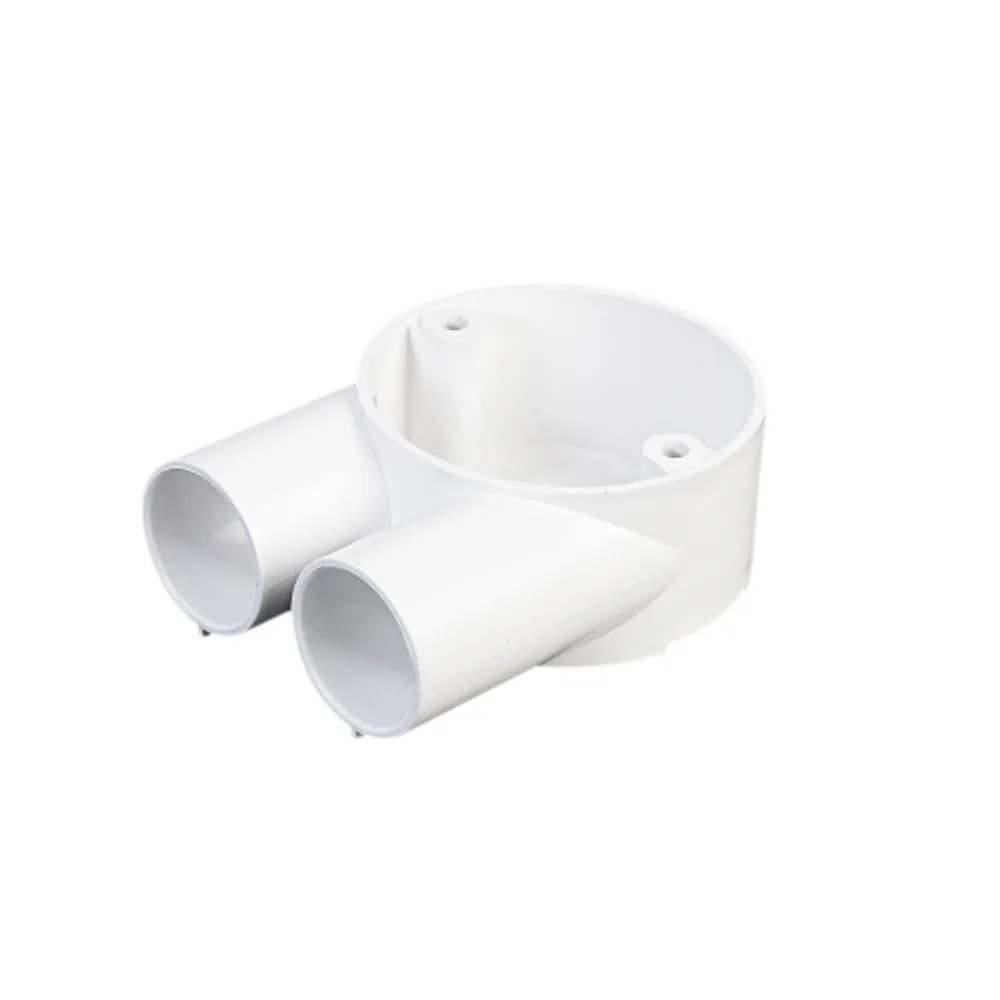 Univolt CB 25/2-U WH | 25mm 2-Way Through Conduit Box (Type U) | PVC-U | White 1 Dietzel Univolt CB25/2-UWH Univolt CB 25/2-U WH | 25mm 2-Way Through Conduit Box (Type U) | PVC-U | White