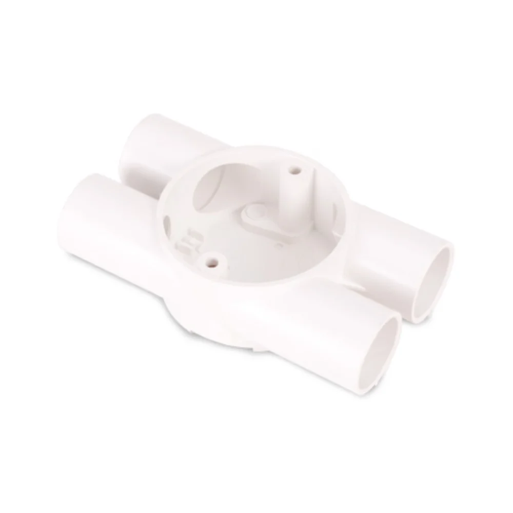 Univolt CB 25/4-H WH | 25mm 4-Way Conduit Box (Type H) | PVC-U | White 1 Dietzel Univolt CB25/4-HWH Univolt CB 25/4-H WH | 25mm 4-Way Conduit Box (Type H) | PVC-U | White