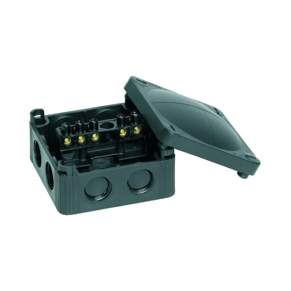 Wiska Box COMBI 308/5 BK (Black) with 4mm² Terminal Block 2 Wiska COMBI 308/5 BK (Black)