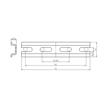 Wiska DIN Rail Kit - COMBI 407/TS 15 2