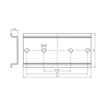 Wiska DIN Rail Kit - COMBI 407/TS 35 2