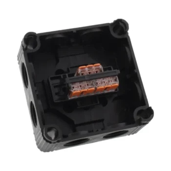 Wiska Box COMBI 308/3 BK (Black) with 3 x WAGO 221-413 Connectors 2
