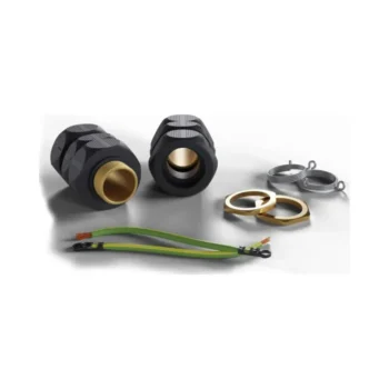 WISKA ShieldGLAND - The Ultimate Cable Termination Solution 11 Wiska ShieldGLAND Pro M32 IP68 Cable Gland Brass Locknut E-Spring Earth Fly Lead - 2 Pcs