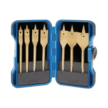 Draper 18560 Draper Titanium Nitride Coated Flat Wood Bit Set (7 Piece) 1
