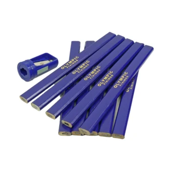 Olympic Fixings 235-600-010 Olympic Fixings Carpenters Pencils (10 Pcs) & Sharpener