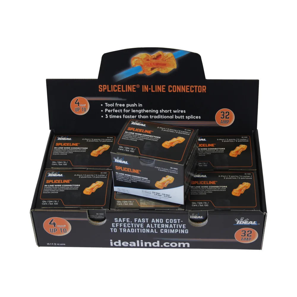 Ideal SpliceLine In-Line Wire Connector Starter Kit - 6 Boxes of 100 Pieces 1 IDEAL 30-6042 Ideal SpliceLine In-Line Wire Connector Starter Kit - 6 Boxes of 100 Pieces 1