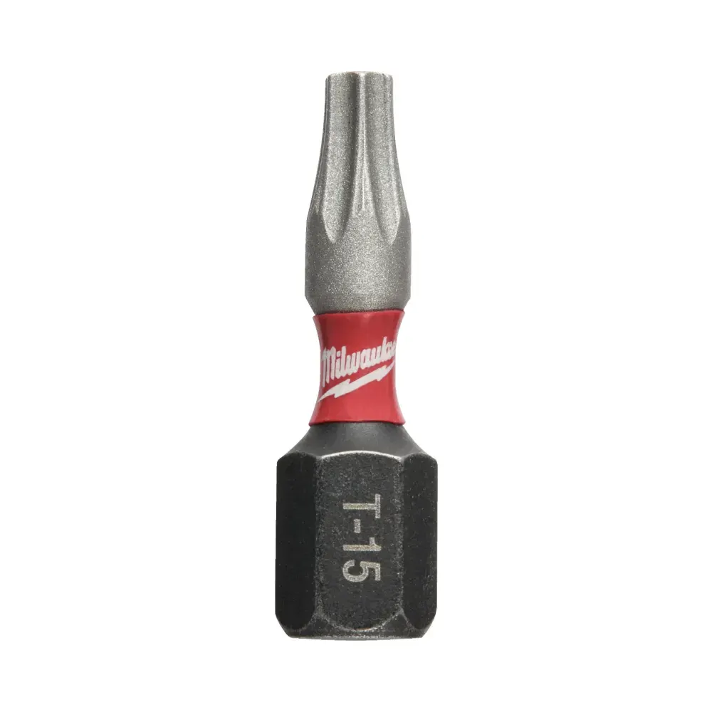 Milwaukee Shockwave Screwdriver Bit TORX TX15 x 25mm Impact Duty - Pack of 2 1 Milwaukee Shockwave Screwdriver Bit TORX TX15 x 25mm Impact Duty - Pack of 2