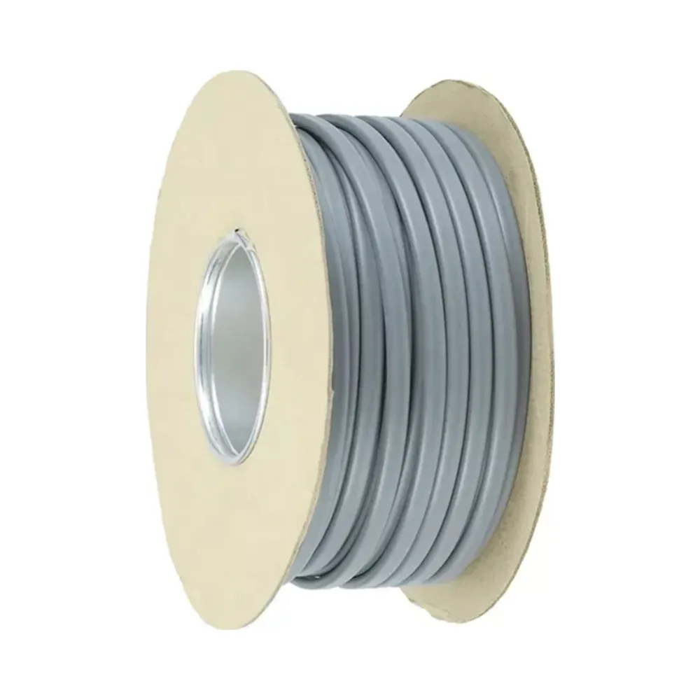 6242Y Grey 6mm Twin & Earth Cable (6242YH6.0/50) – 50m Drum 1 6242Y Grey 6mm Twin & Earth Cable (6242YH6.0/50), BS 6004:2012-compliant, BASEC-approved, stranded live and neutral conductors, solid 2.5mm CPC, harmonised wiring colours, supplied in a 50m drum.