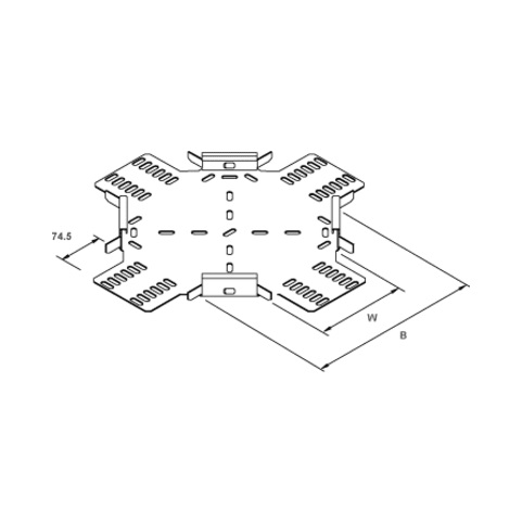 Atkore Unistrut TUMX225PG 225mm Medium Duty Equal Cross 2 Atkore Unistrut TUMX225PG Atkore Unistrut TUMX - Medium Duty Equal Cross - 225mm 2