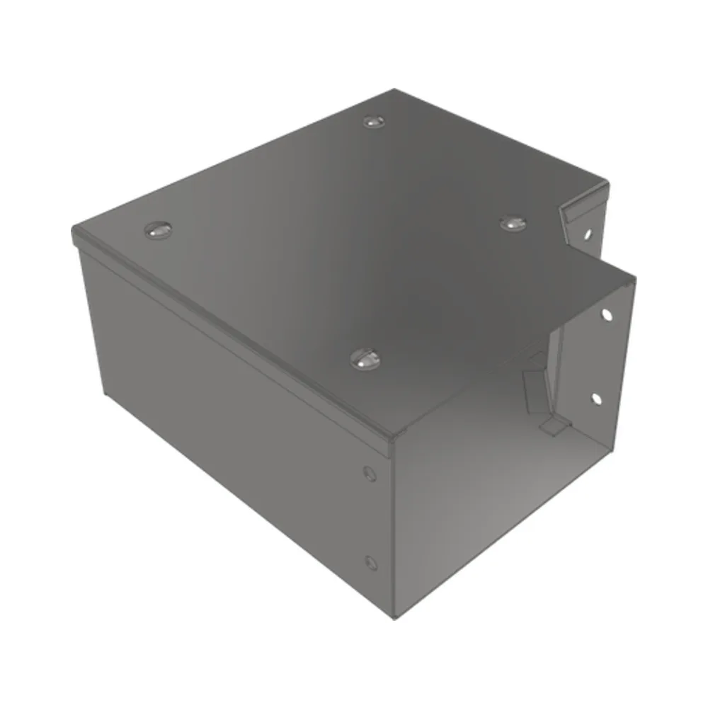 Unistrut FGB42 Steel Surface Trunking 100mm x 50mm Gusset Flat Square Bend 90° 1 Unistrut FGB42 Steel Surface Trunking 100mm x 50mm Gusset Flat Square Bend 90°