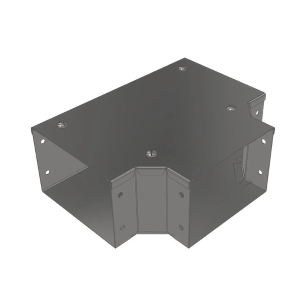 Unistrut FGT42 Steel Surface Trunking 100mm x 50mm Gusset Flat Square Tee 1 Unistrut FGT42 Steel Surface Trunking 100mm x 50mm Gusset Flat Square Tee