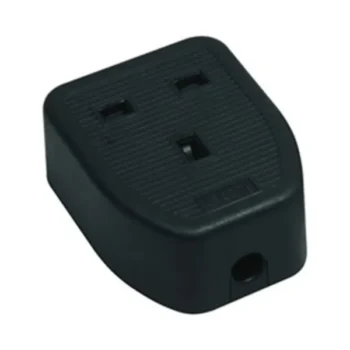 Axiom CEDTS1RB Axiom Trailing Socket 1 Gang Rubber - Black
