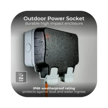 BG IP66 13A Weatherproof Outdoor Socket for Reliable Outdoor Power