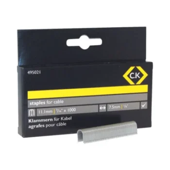 C.K Tools 495021 Cable Staples - 7.5mm x 11.1mm - Box of 1000