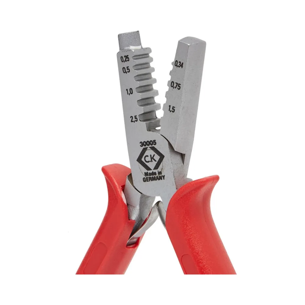 C.K Tool 430005 Crimping Pliers Ferrules - 0.25 - 2.5mm 3 C.K 430005 C.K Crimping Pliers Ferrules - .25-2.5mm 3