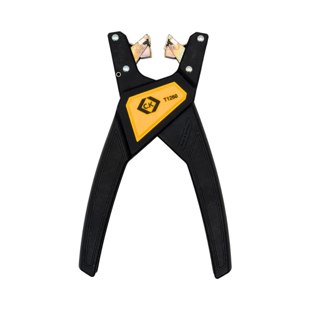 C.K Tools T1260 Automatic Cable and Wire Stripper 1 C.K Tools T1260 Automatic Cable & Wire Stripper – Fast, accurate tool with auto-adjustment and dual insulation removal for flat cables up to 12mm wide.