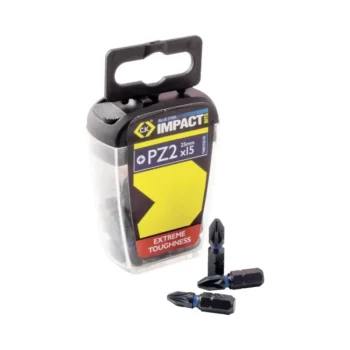 C.K Tools T4560 PZ2D15 Blue Steel Screwdriver Bit 25mm PZ2 - Pack of 15