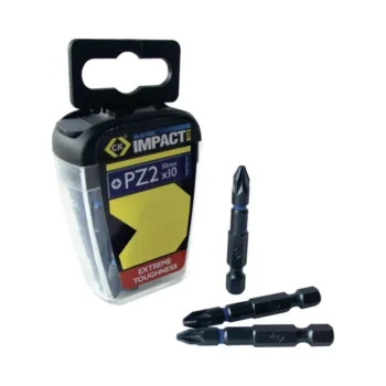 C.K T4560 PZ2LD10 C.K Blue Steel Screwdriver Bit 50mm PZ2 - Pack of 10