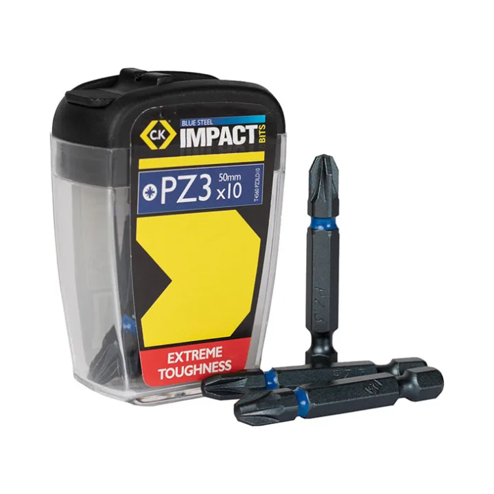 C.K Tools T4560 PZ3LD10 Blue Steel Screwdriver Bit 50mm PZ3 - 10 Pk 1 C.K Tools T4560 PZ3LD10 Blue Steel Screwdriver Bit 50mm PZ3 - 10 Pk