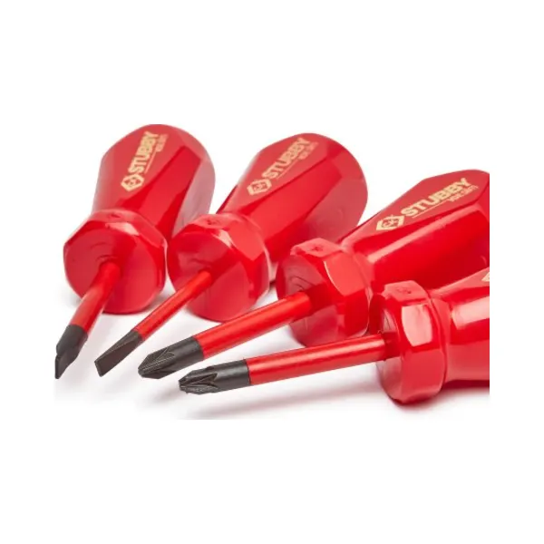 C.K Tools T48349 Stubby VDE Slim Screwdriver Set of 4 1 C.K Tools T48349 Stubby VDE Slim Screwdriver Set of 4