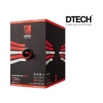 DTECH CA-49430 DTech CAT6 Solid Copper Cable 8 Core U/UTP Unscreened LSOH HDBT 305m - Red