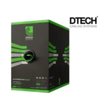 DTECH CA-49450 DTech CAT6 Solid Copper Cable 8 Core U/UTP Unscreened LSOH HDBT 305m - Green