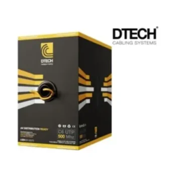 DTECH CA-49490 DTech CAT6 Solid Copper Cable 8 Core U/UTP Unscreened LSOH HDBT 305m - Orange
