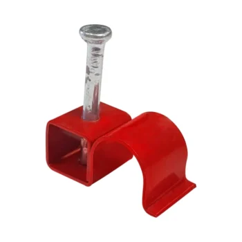 Round Metal Cable Clips 8.75mm Red - Pack of 100