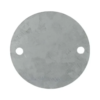 Deligo Box Lid (Cover) 2 Hole Galvanised for Steel Conduit Boxes