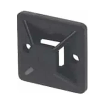 CTC AB20B-FIX Adhesive Black Cable Tie Bases With Fixing Hole 20mm x 20mm - Pack of 100 2