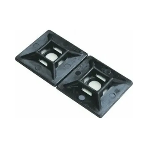 Adhesive Black Cable Tie Bases With Fixing Hole 28mmx28mm - Pack of 100 1 CTC AB28B-FIX Adhesive Black Cable Tie Bases With Fixing Hole 28mmx28mm - Pack of 100 1