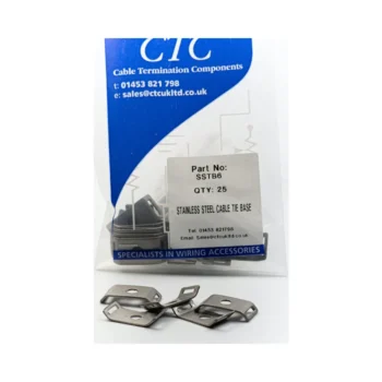 CTC SSTB6 316 Stainless Steel Cable Tie Base - M6 - Pack of 25