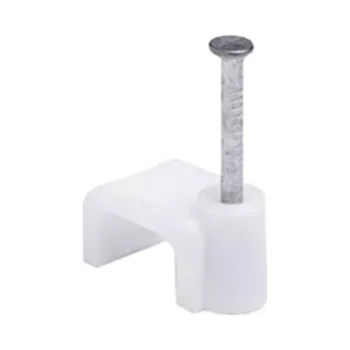 CTC T&E1-WH Cable Clips 1mm White Flat Twin and Earth - Pack of 100