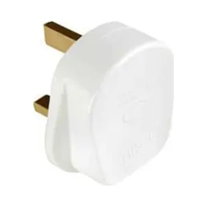 Click Scolmore PA320 Scolmore Click PA320 13A Fused Resilient Plug Top White