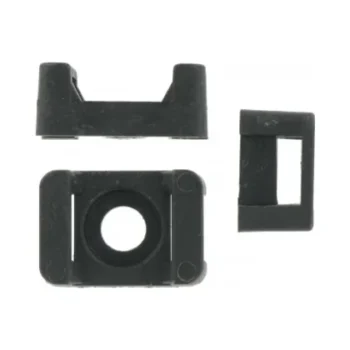 Cobra CT/CR/B Plastic Black Cable Tie Cradles 78mm - Pack of 100 2
