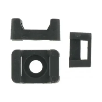 Cobra CT/CR/B Plastic Black Cable Tie Cradles 78mm - Pack of 100 1