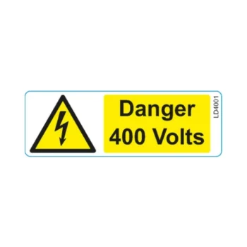 Cobra SL/D400/7525/25 Cobra Cable Warning Labels - Danger 400V 75x25 mm - 25 Per Roll