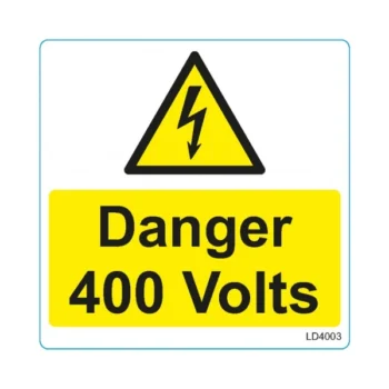 Cobra SL/D400/7575/25 Cobra Cable Warning Labels - Danger 400V 75x75 mm - 25 Per Roll